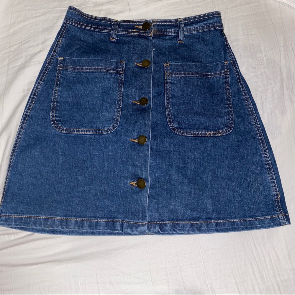 Denim mini skirt
